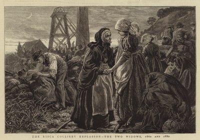 انفجار Risca Colliery ، الأرملة ، 1860 و 1880 بواسطة تشارلز ج. ستانيلاند